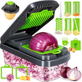 Yusshn 12-in-1 Multifunction Vegetable Chopper with 7 Blades & Container (Grey)