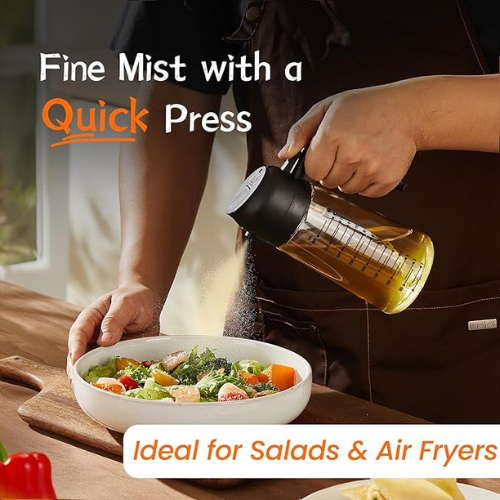 TrendPlain 2-in-1 Glass Olive Oil Sprayer (470ml)